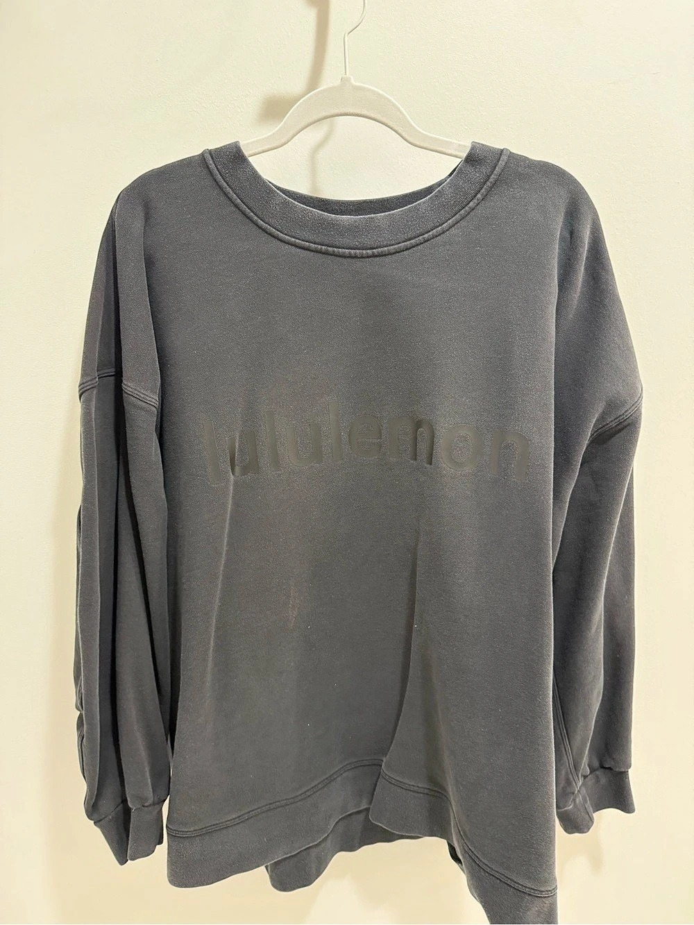 lululemon Perfectly Oversized Crew *Logo Gray Sweatshirt